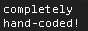 hand coded button