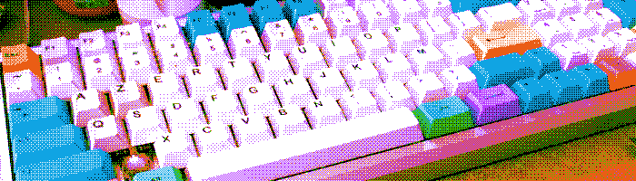 Cropped photo of a keyboard with a missing key