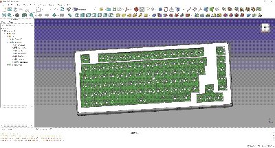 Screenshot of the case's project in FreeCAD