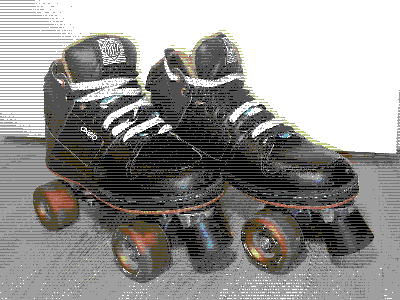 My Oxelo Quad 5 rollerskate pair